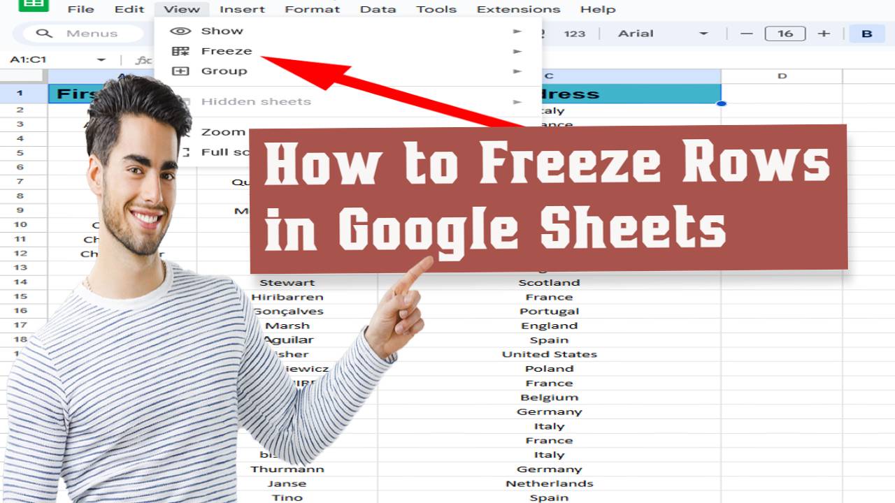 How to Freeze Rows in Google Sheets - Google Sheets Master Guide
