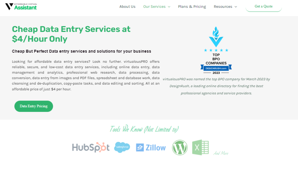 Perfect Data entry services